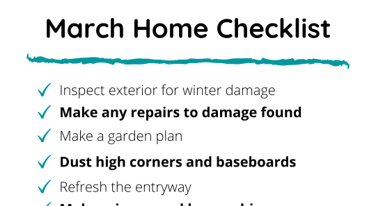 March Home Checklist